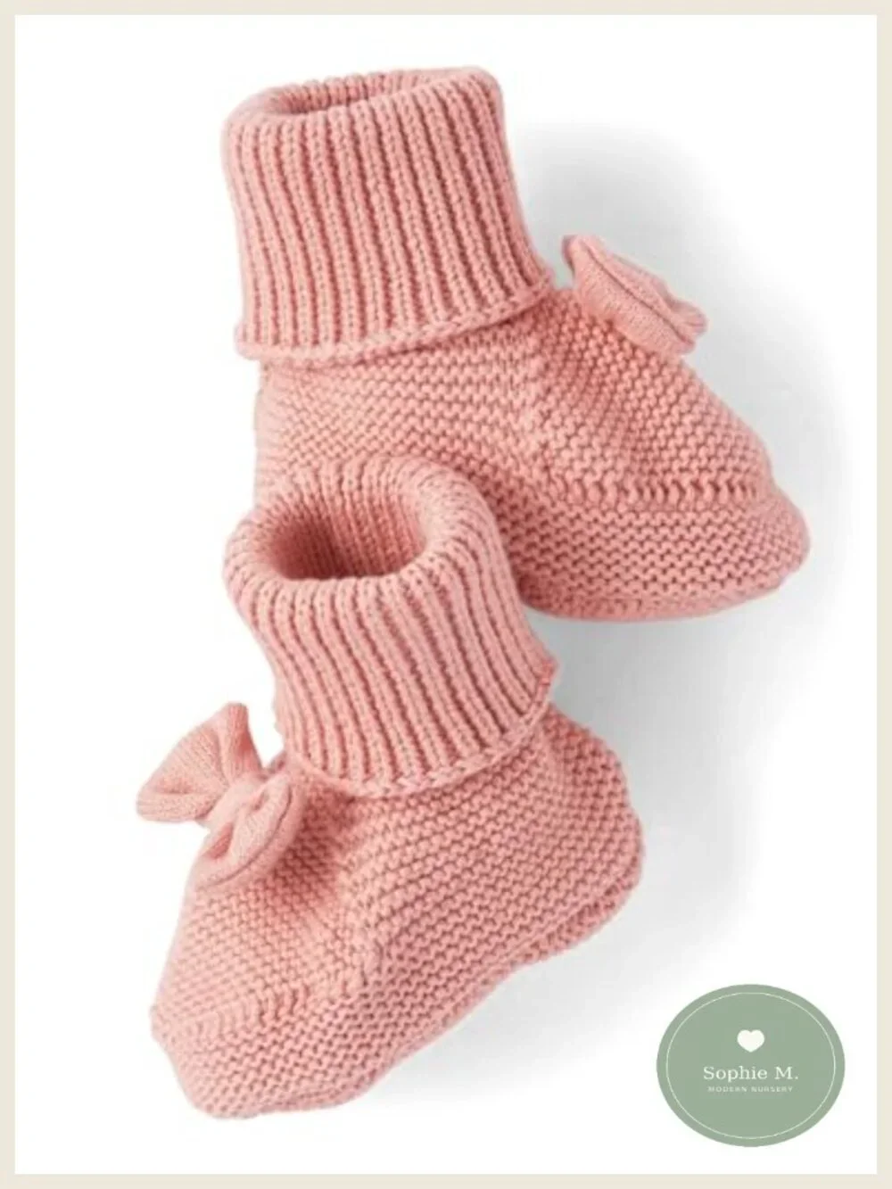 3-Piece Organic Cotton Baby Girl Sweater Pants Booties Set Long Sleeve